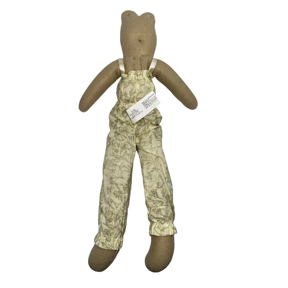 Vintage-Style Bear In Floral Overalls